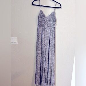ILLA ILLA Gray Lavender Floral Flowy Jumpsuit M